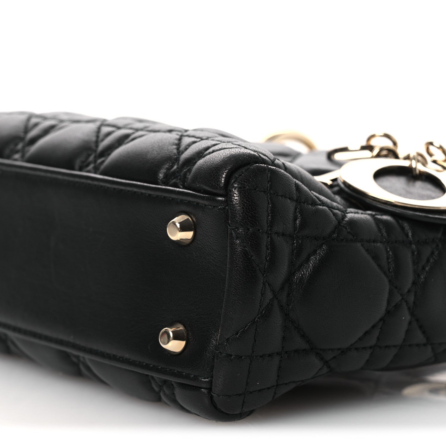 Lambskin Cannage Mini Lady Dior Black