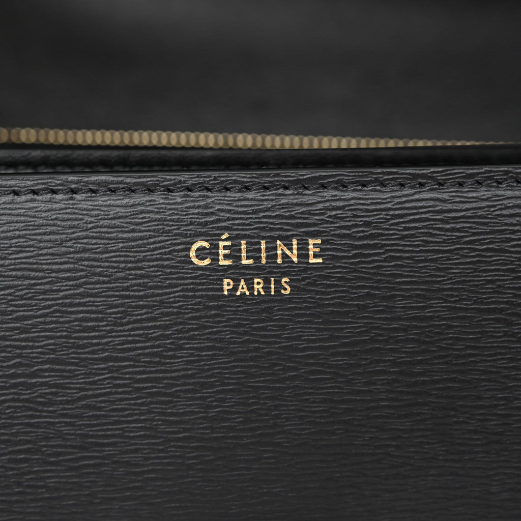 Liege Calfskin Medium Classic Box Flap Bag Anthracite