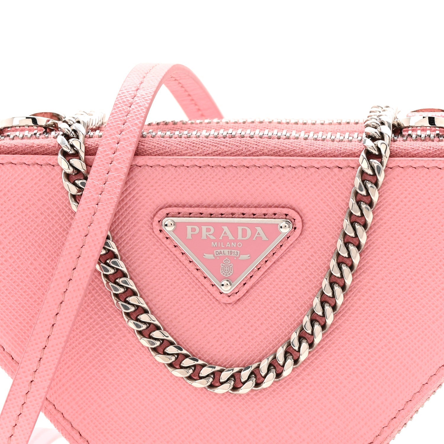 Saffiano Mini Triangle Crossbody Pouch Petalo