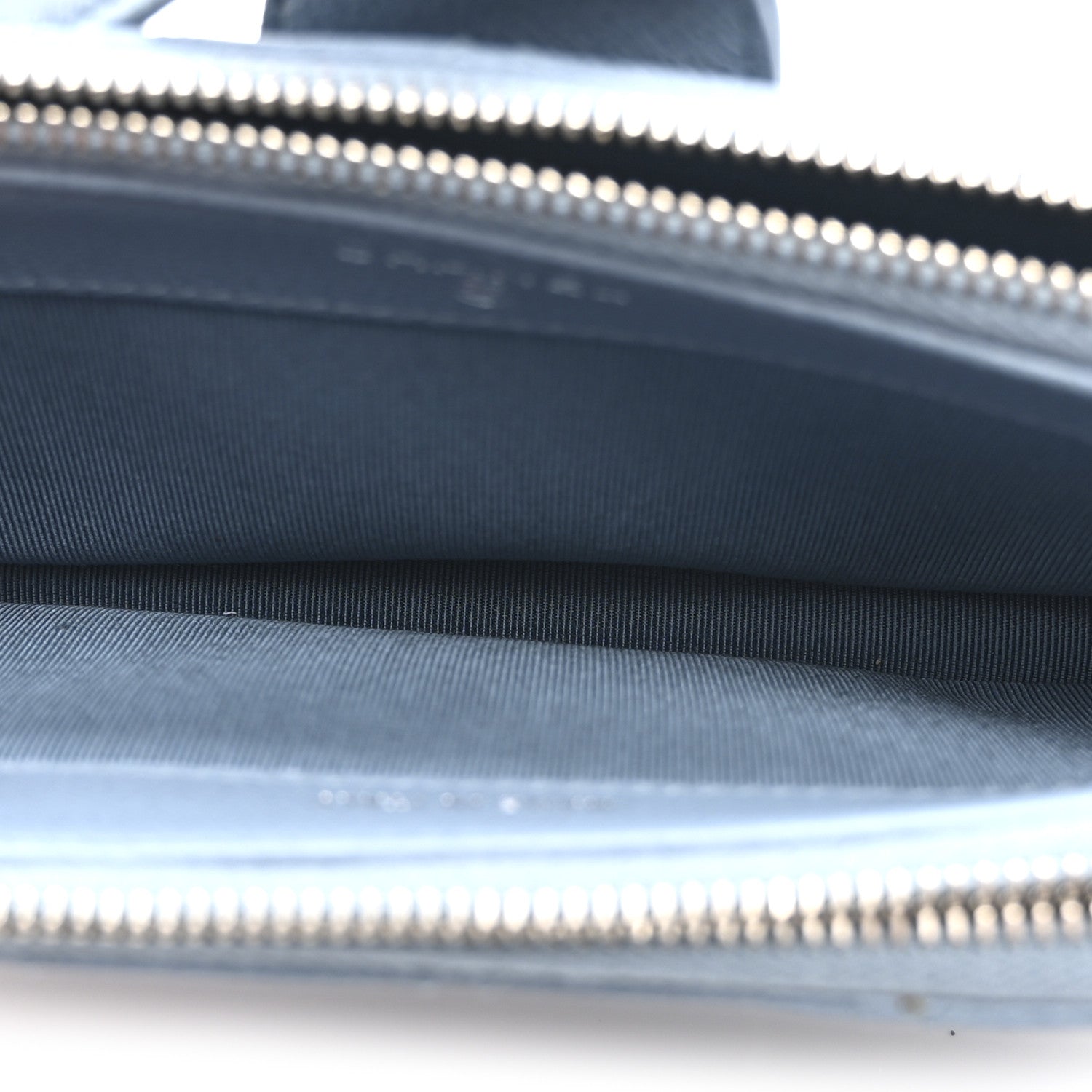 Caviar Quilted CC Box Clutch With Chain Blue