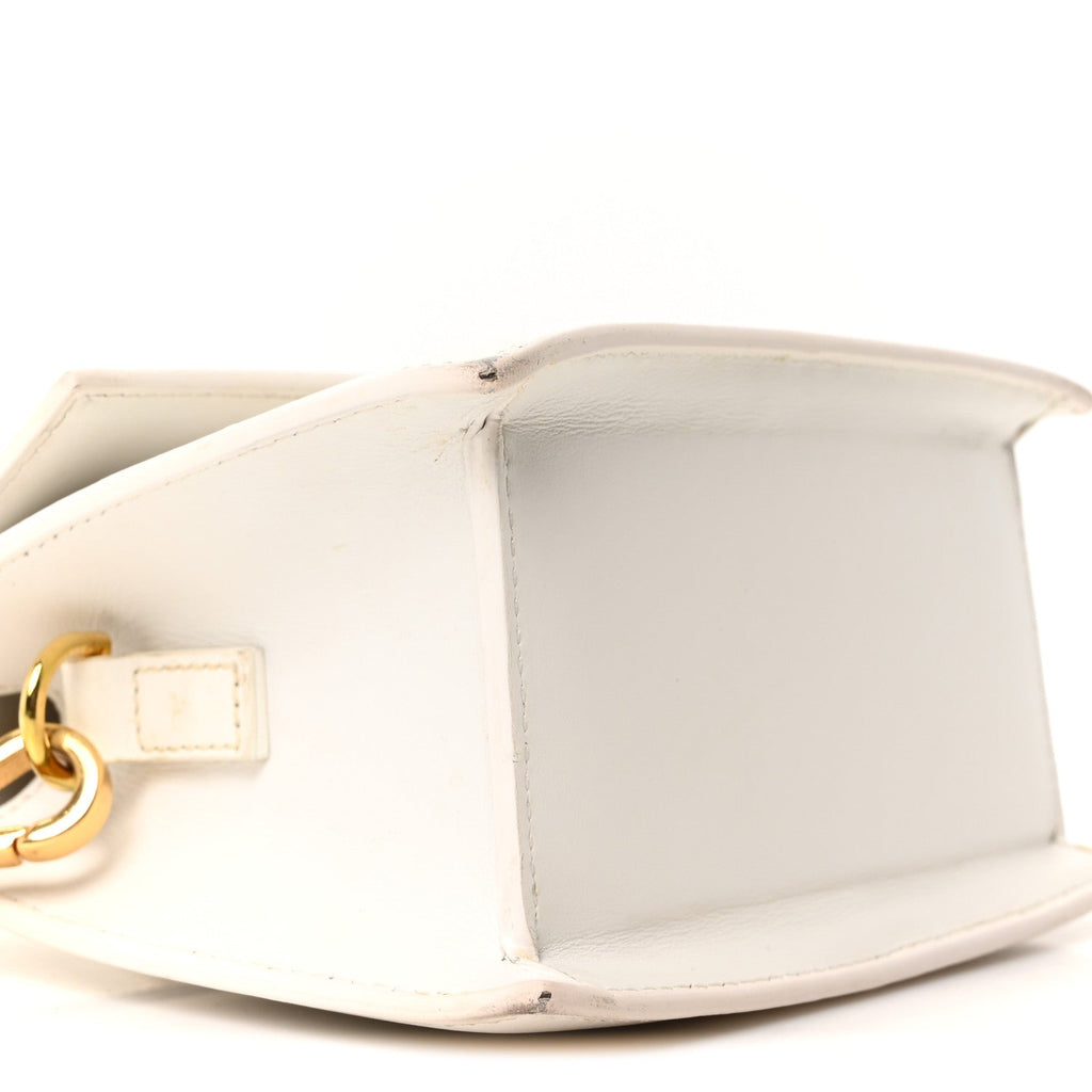 Smooth Calfskin Le Chiquito Moyen White
