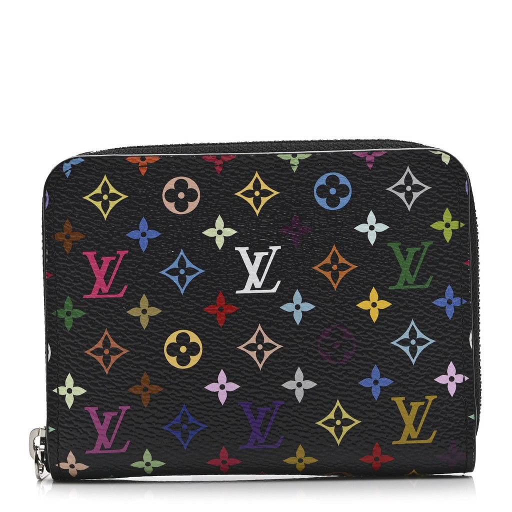 LV x TM Monogram Multicolor Zippy Coin Purse Black
