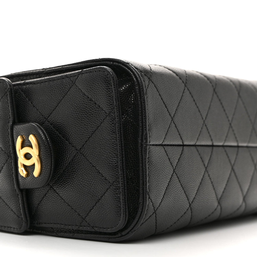 Caviar Quilted Mini Chanel 25 Handbag Black