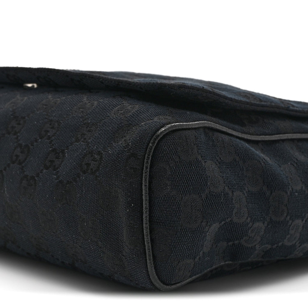 Monogram Small Flap Messenger Bag Black