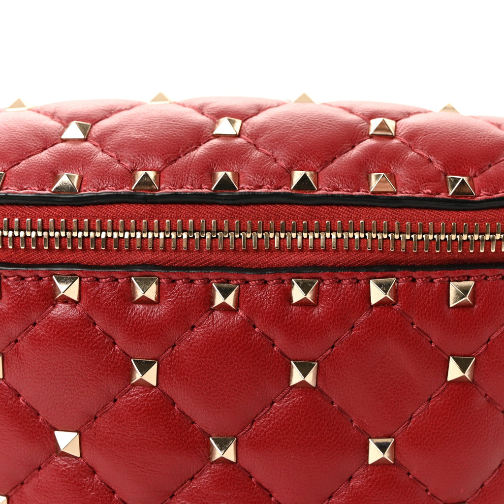 Lambskin Free Rockstud Spike Belt Bag 85 Rosso Valentino