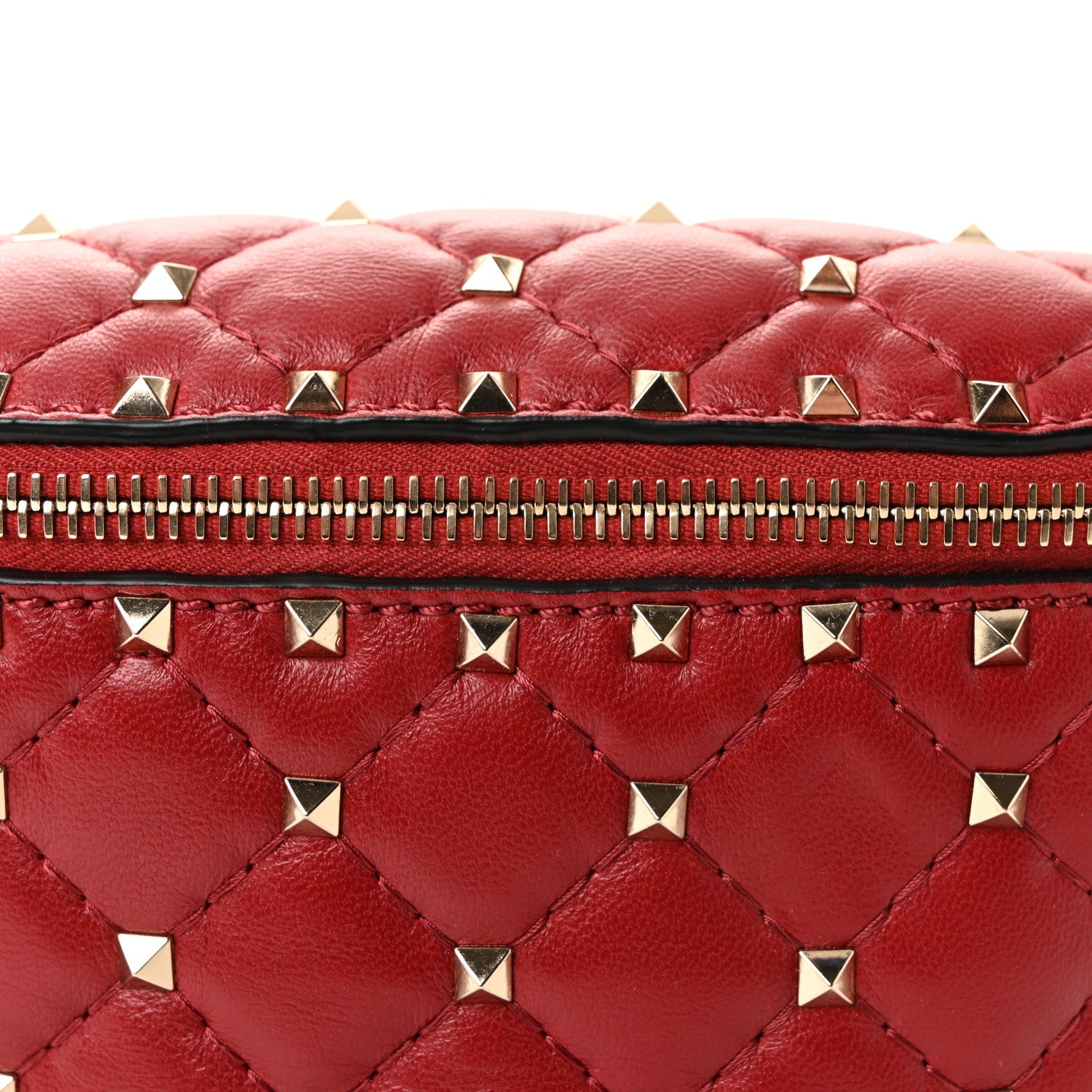 Lambskin Free Rockstud Spike Belt Bag 85 Rosso Valentino