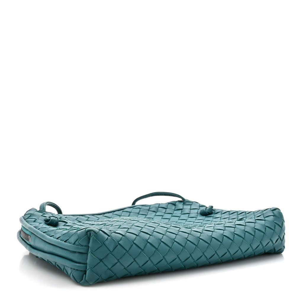 Nappa Intrecciato Nodini Crossbody Messenger Mallard