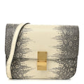 Lizard Medium Classic Box Flap Bag Natural