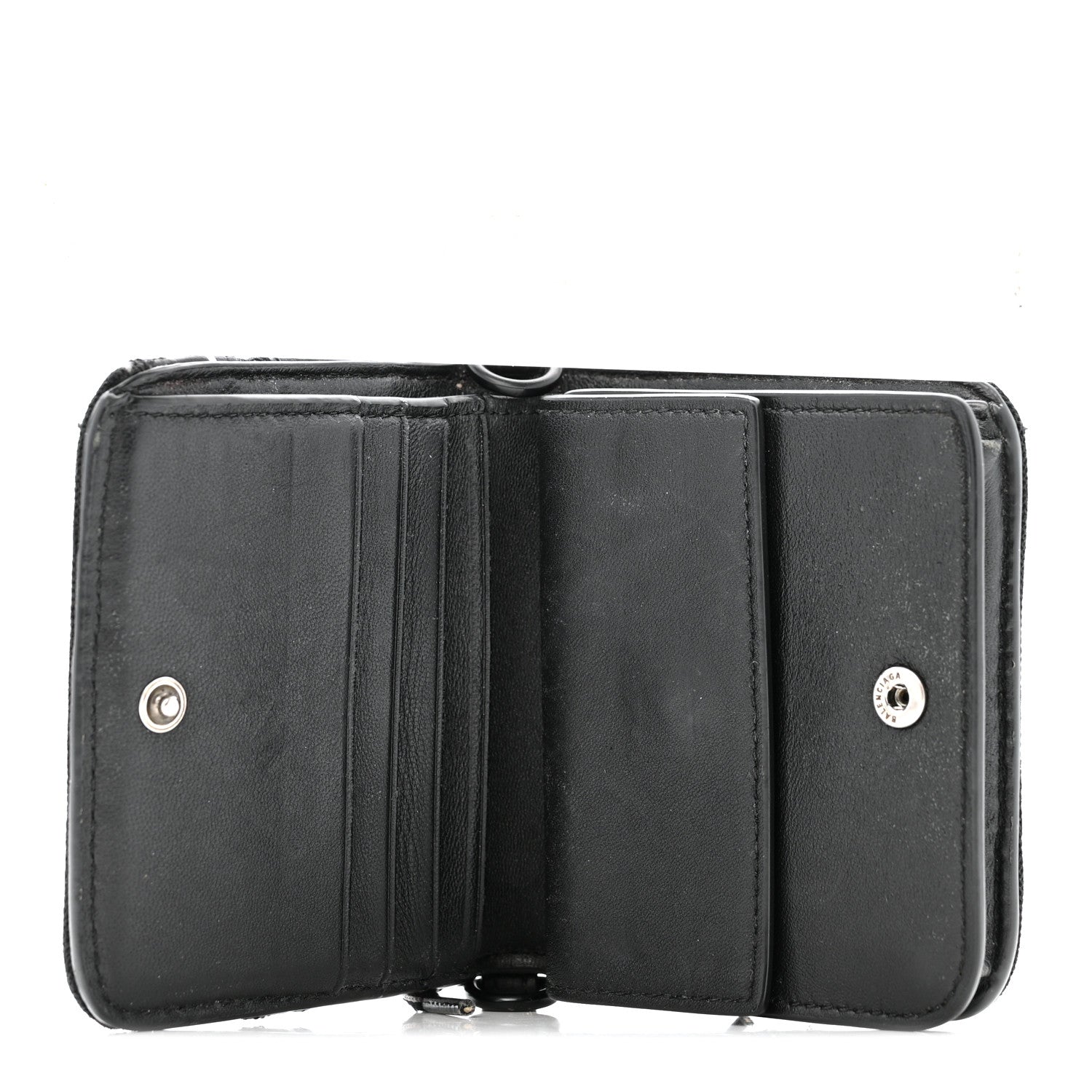 Faux Calfskin Fabric Sneakerhead Crossbody Wallet Black