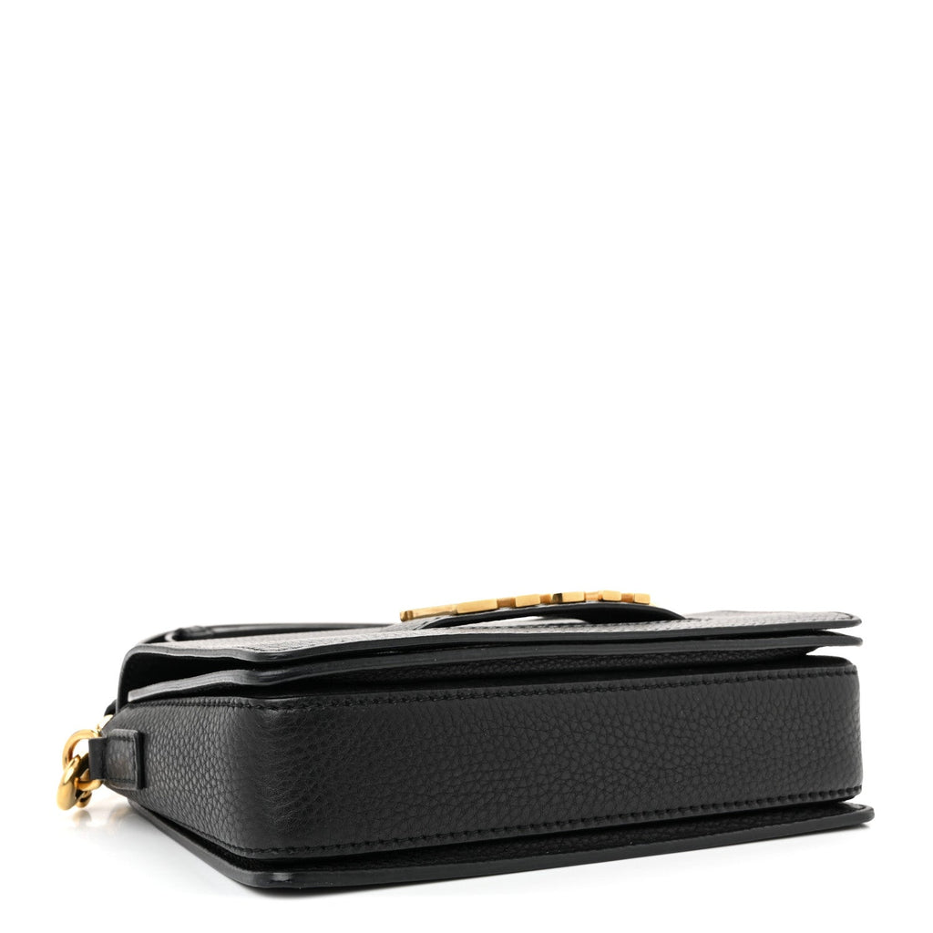 Grained Calfskin Dio(r)evolution Flap Bag Black