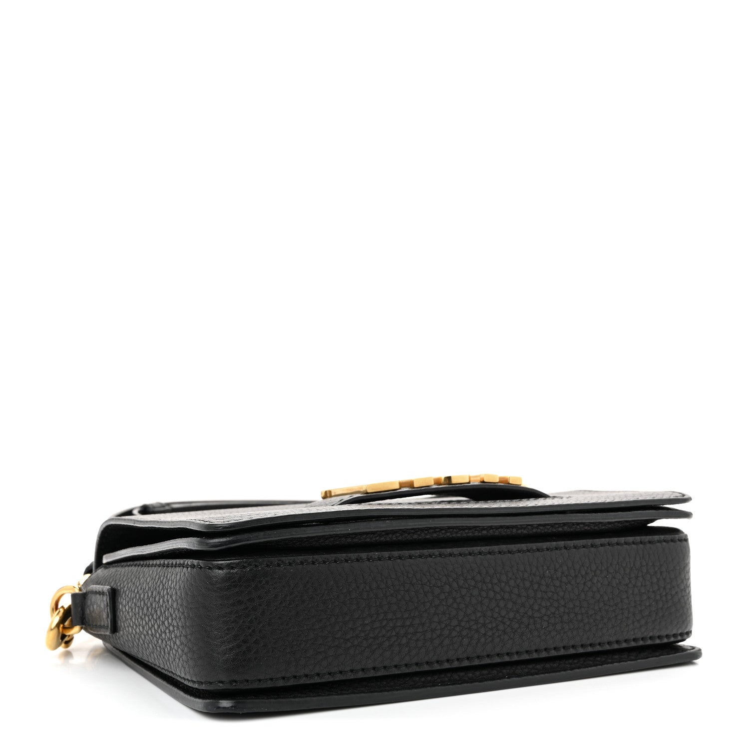 Grained Calfskin Dio(r)evolution Flap Bag Black