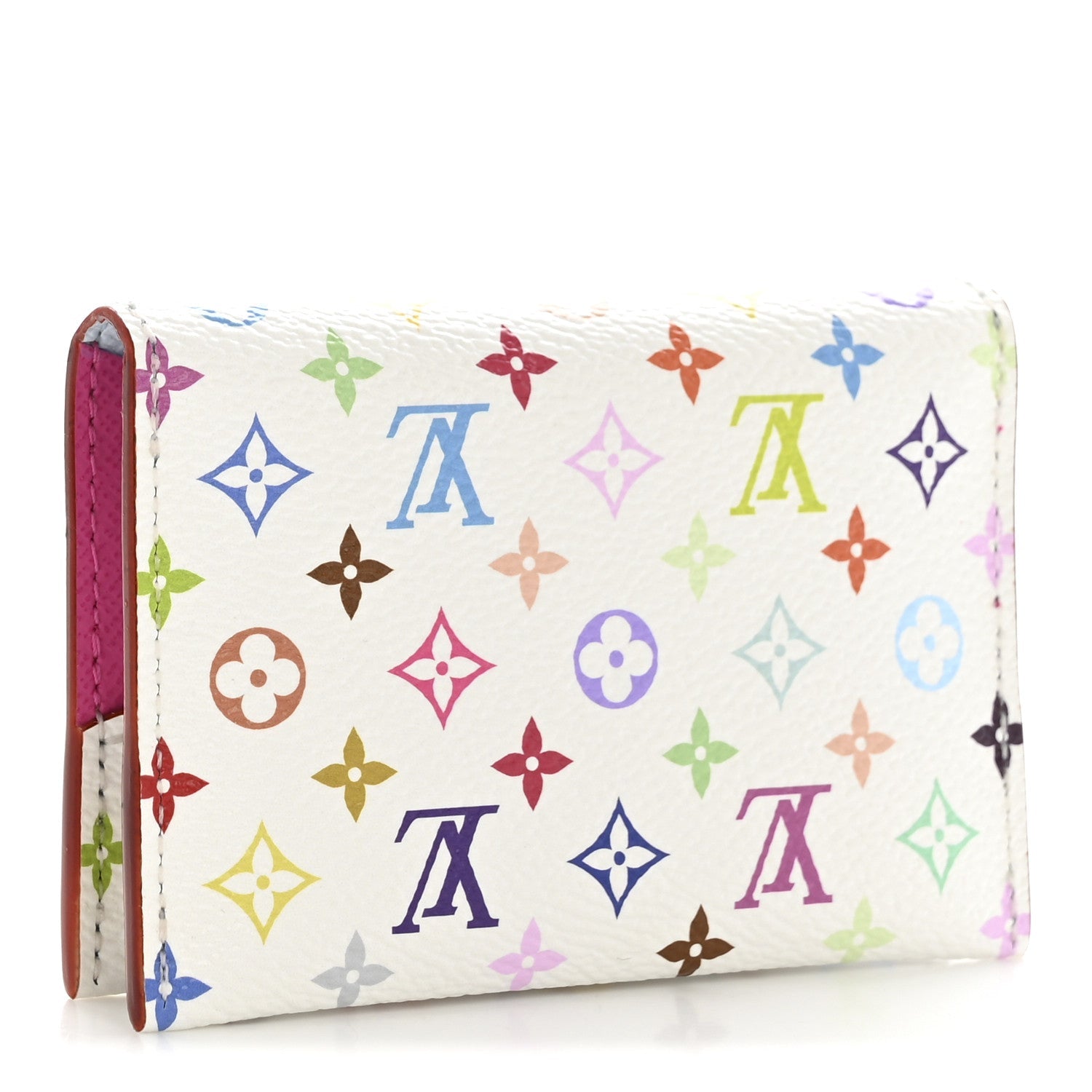 LV X TM Monogram Multicolor Slim  Holder White
