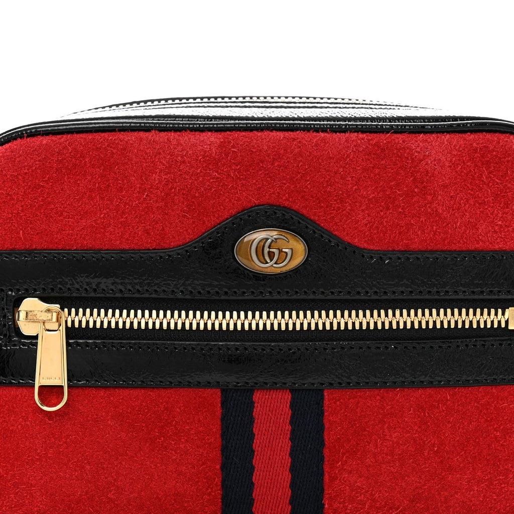 Suede Small Ophidia Belt Bag 95 38 Hibiscus Red