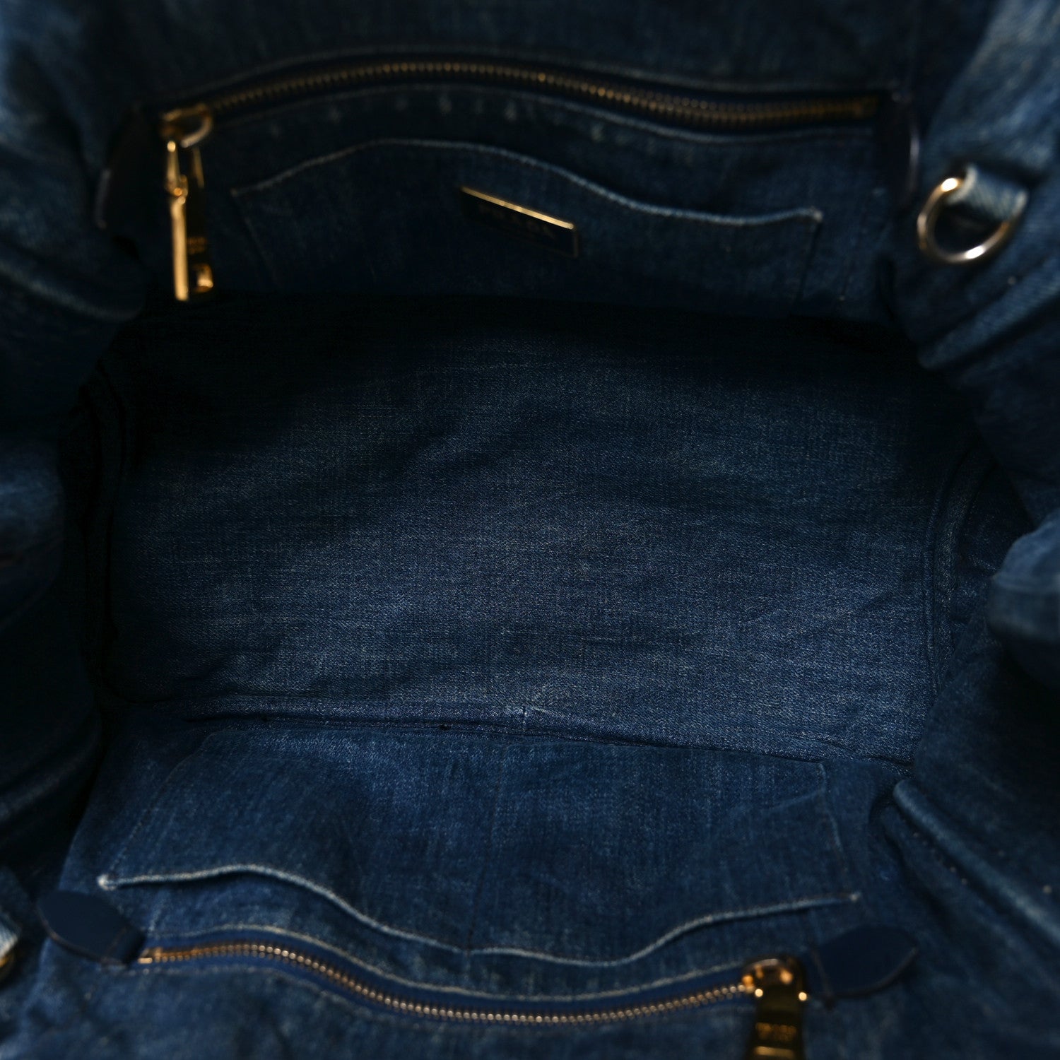 Denim Logo Tote Avio