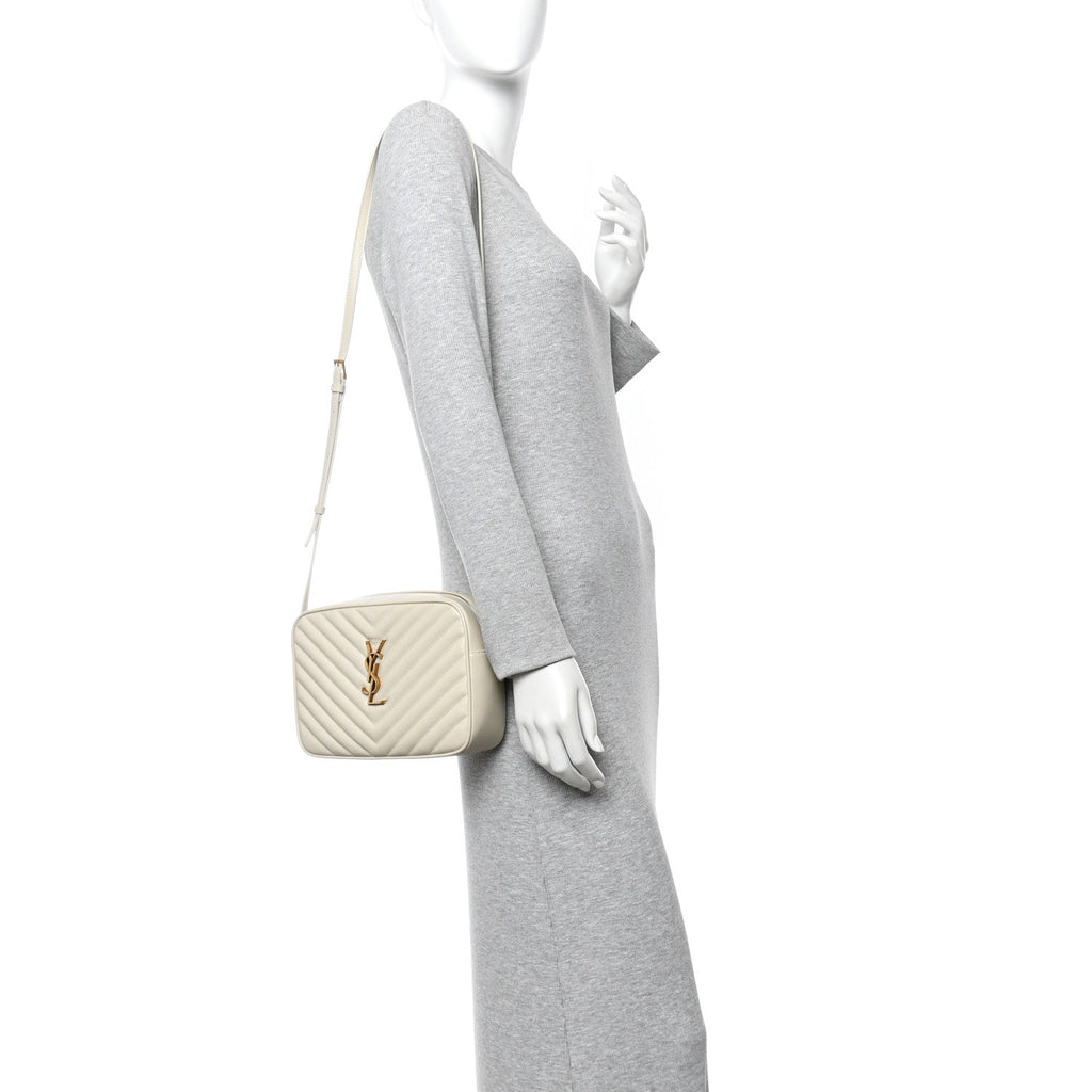 Calfskin Matelasse Monogram Lou Camera Bag Crema Soft