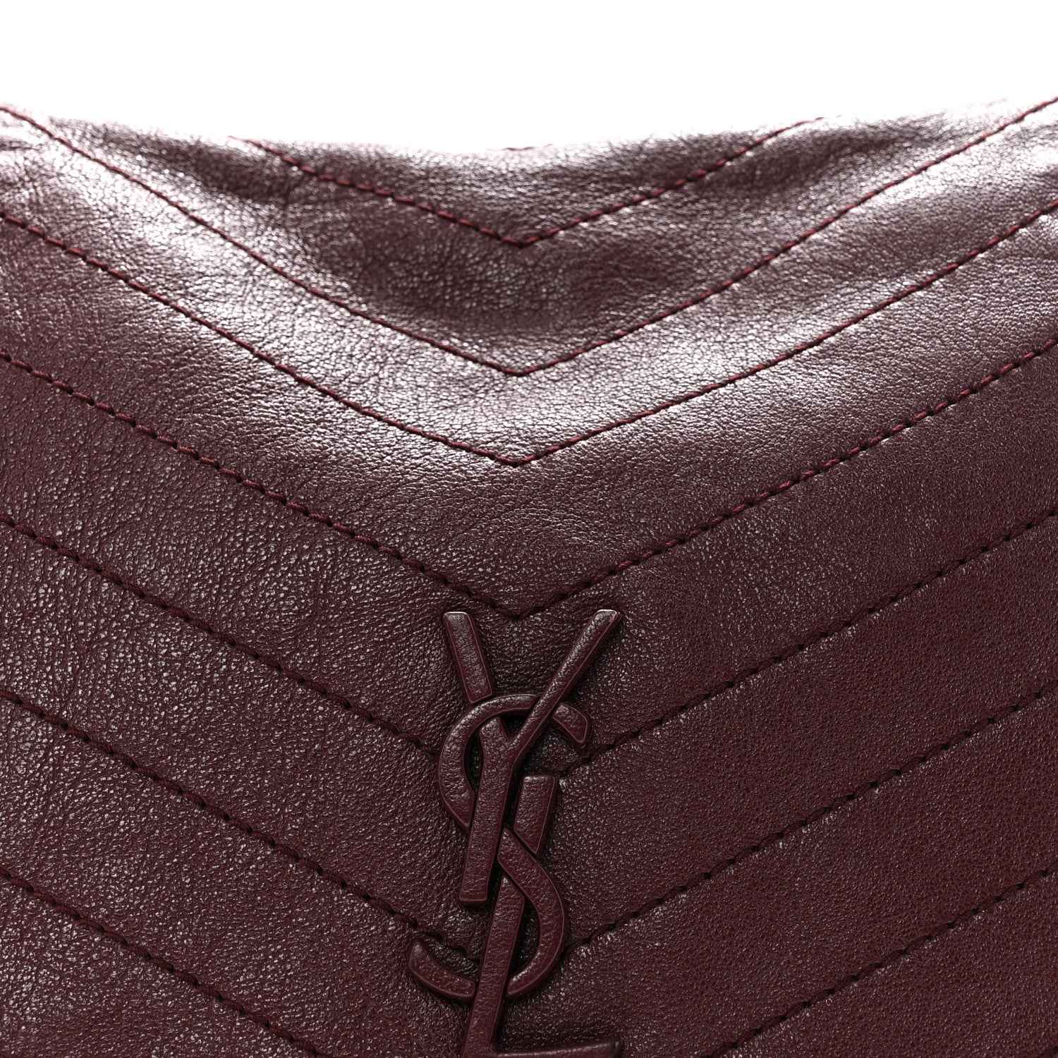 Vintage Lambskin Chevron Monogram Medium Nolita  Amaranto