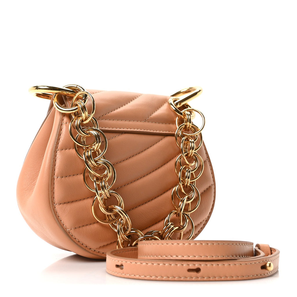 Calfskin Quilted Nano Drew Bijou Shoulder Bag Blushy Pink