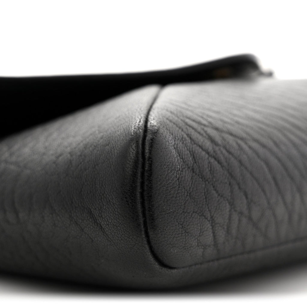 Supple Lambskin Small Cassandre Chain Pouch Black