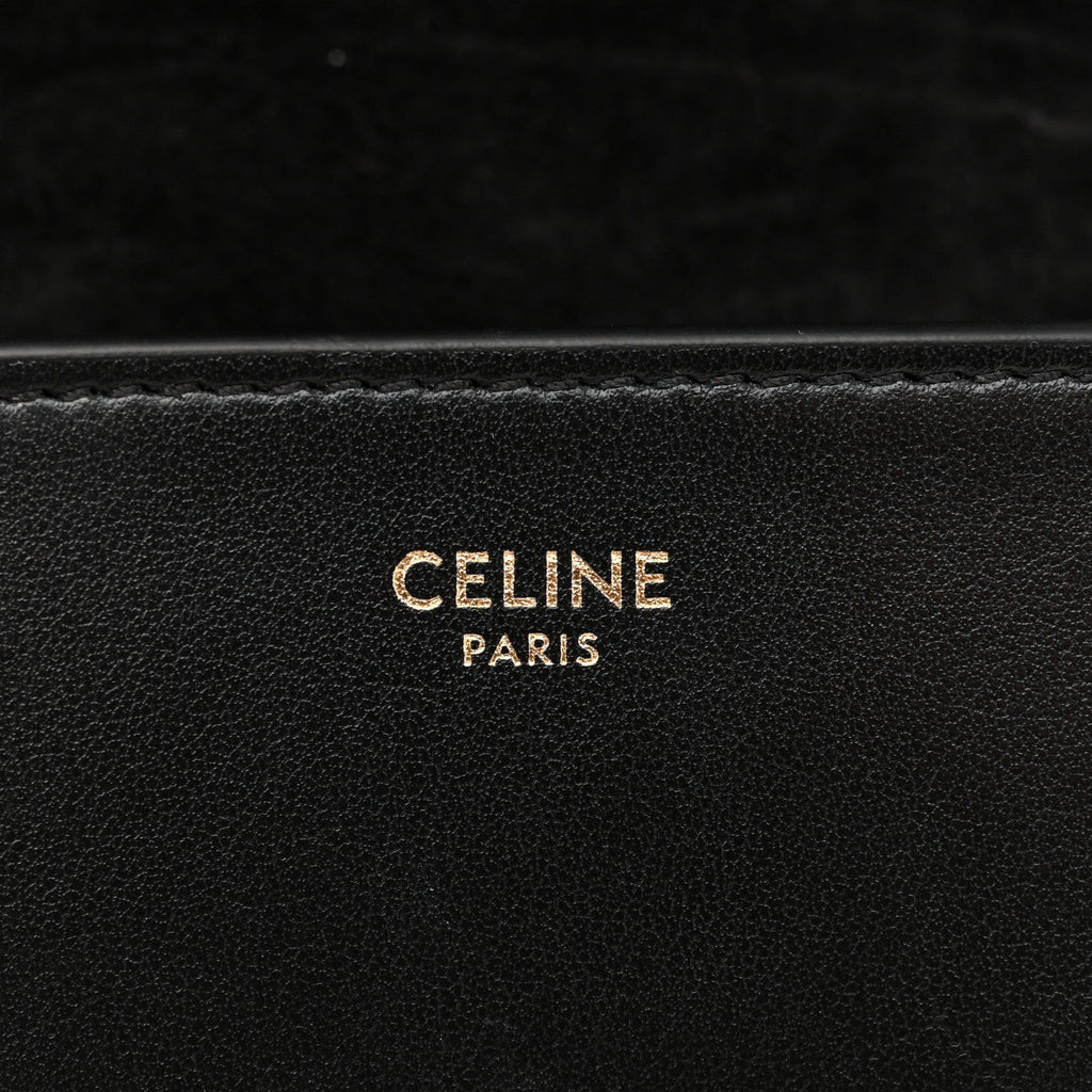 Smooth Calfskin Cuir Triomphe Folco Crossbody Bag Black