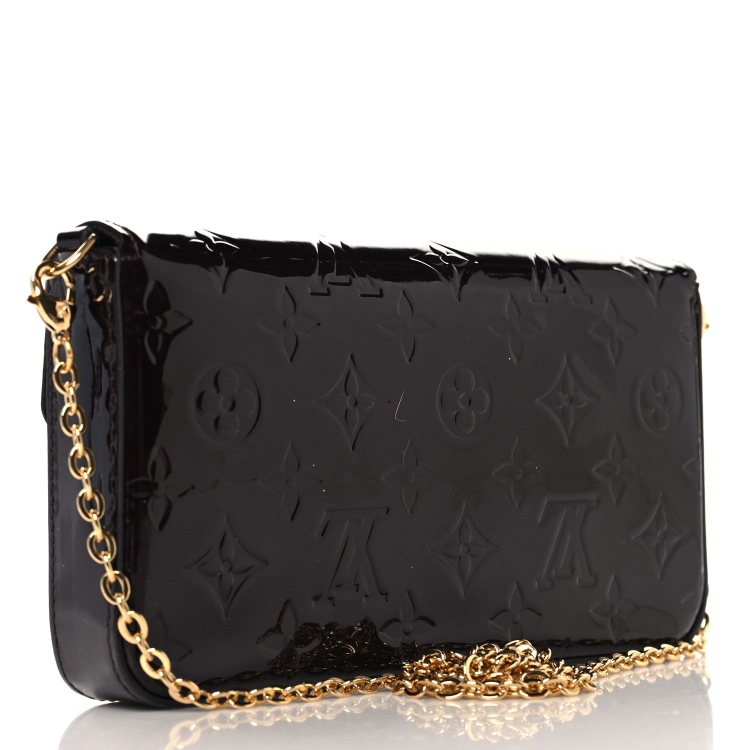Vernis Pochette Felicie Chain Wallet Amarante