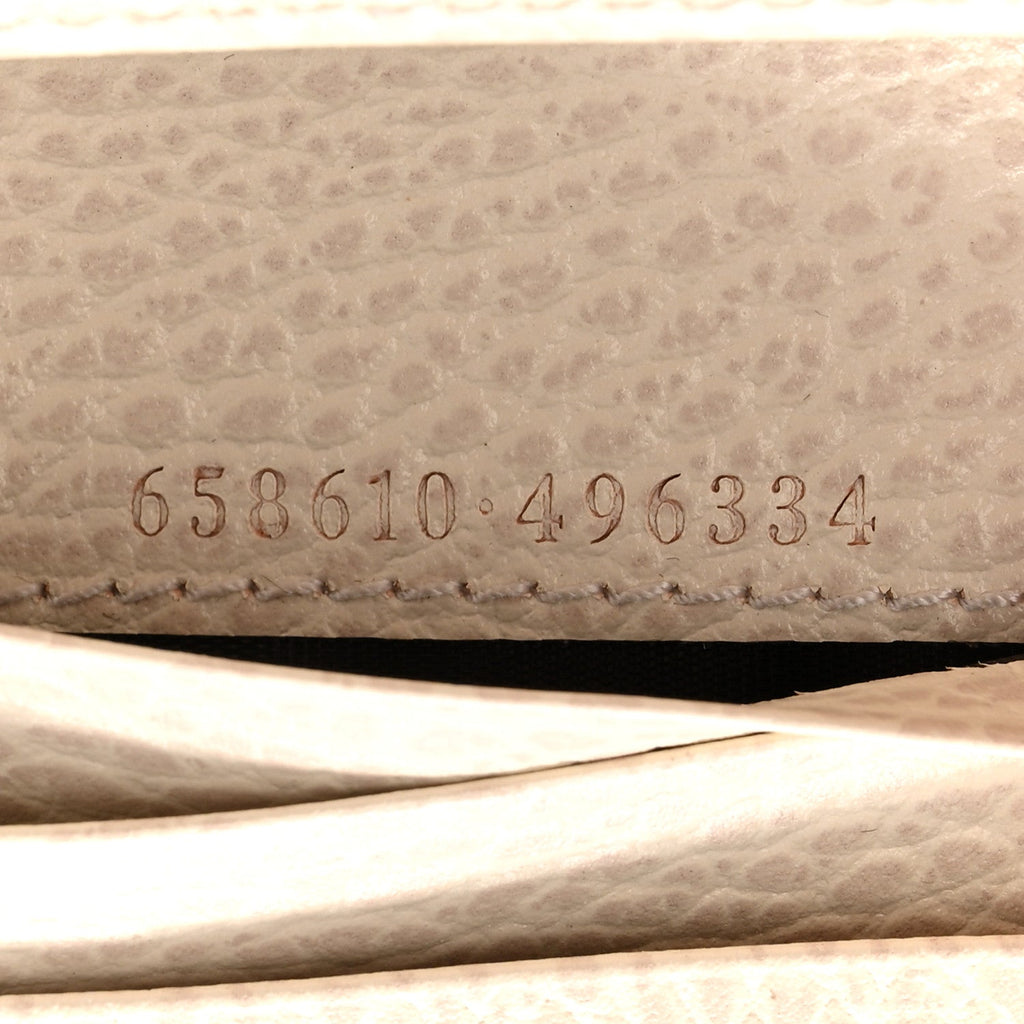 Dollar Calfskin GG Supreme Monogram GG Marmont  Case Mystic White Beige Ebony