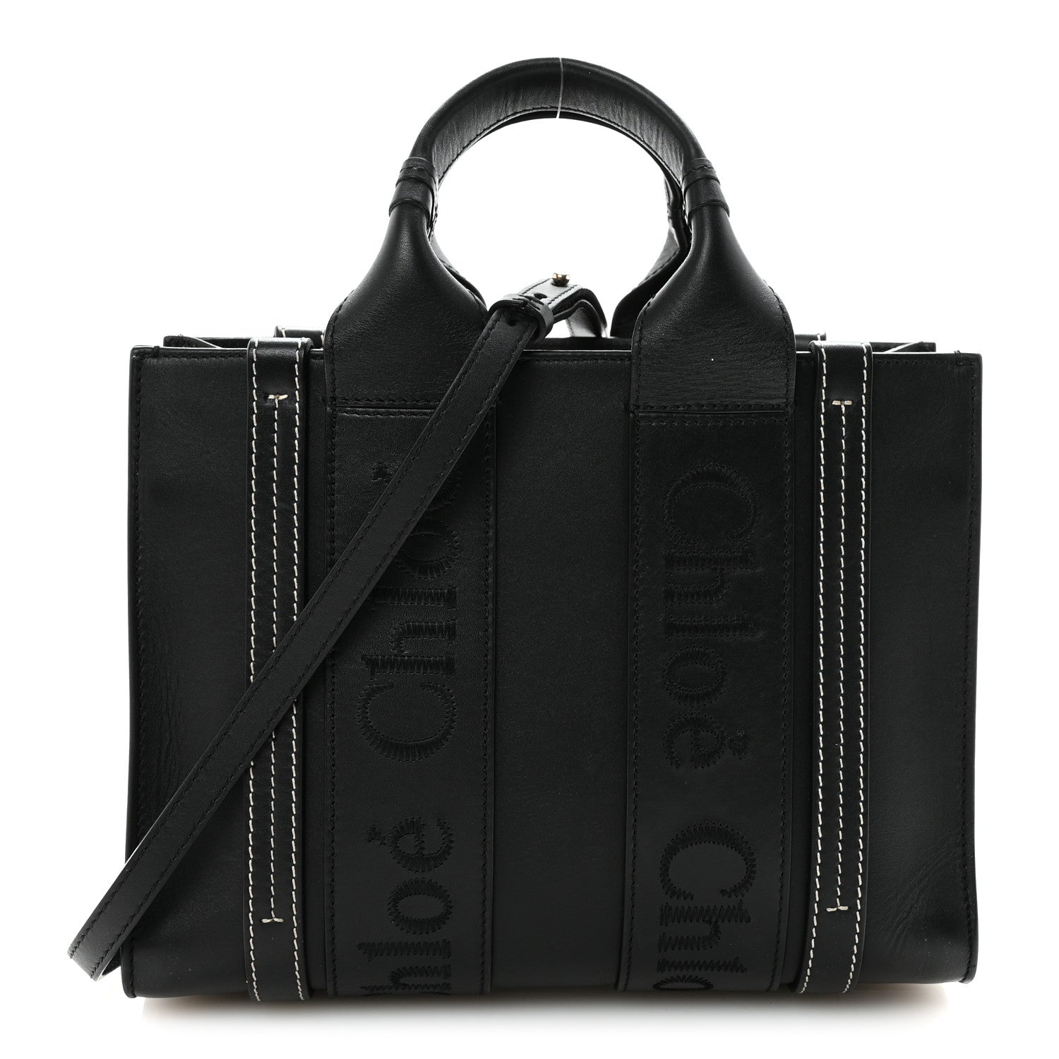 Calfskin Small Woody Tote Black