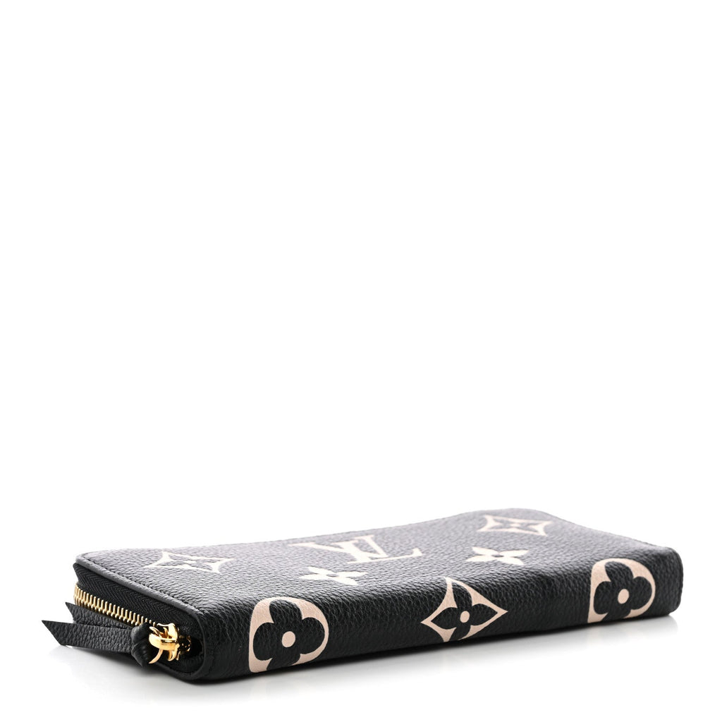 Empreinte Monogram Giant Clemence Wallet Black Beige