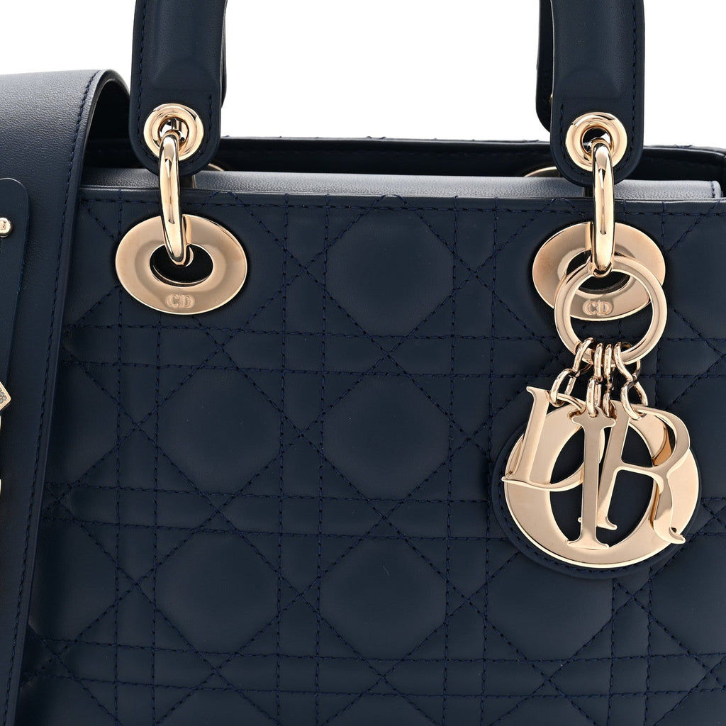 Lambskin Cannage Small My ABCDior Lady Dior Blue