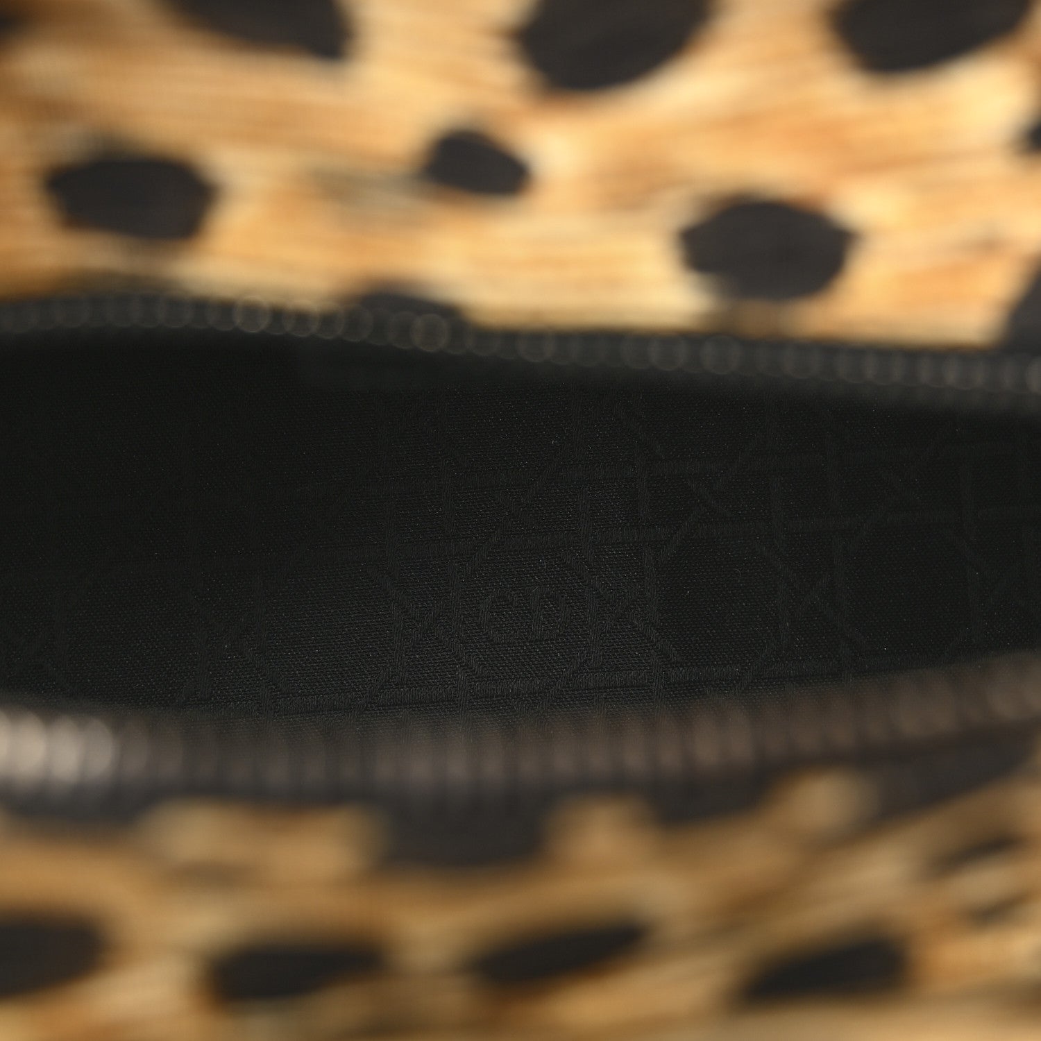 Canvas Leopard Print Medium Lady Dior