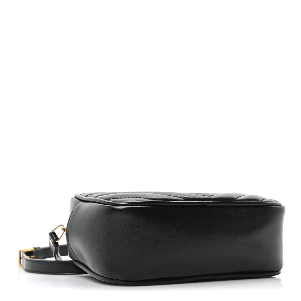 Calfskin Matelasse Monogram Lou Belt Bag Black