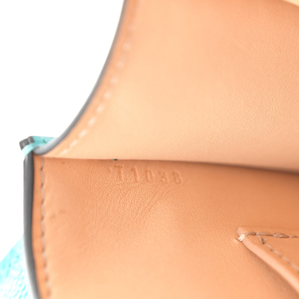 Carat Calfskin Gabrielle Clutch Turquoise