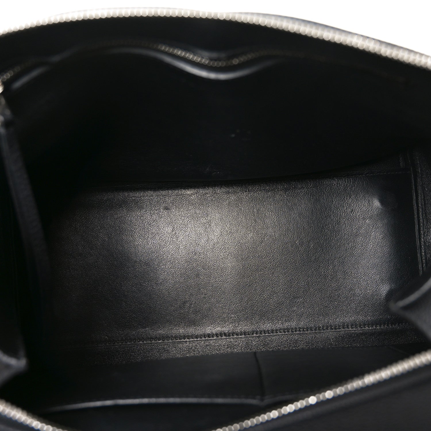 Grained Calfskin Edge Shoulder Bag Black