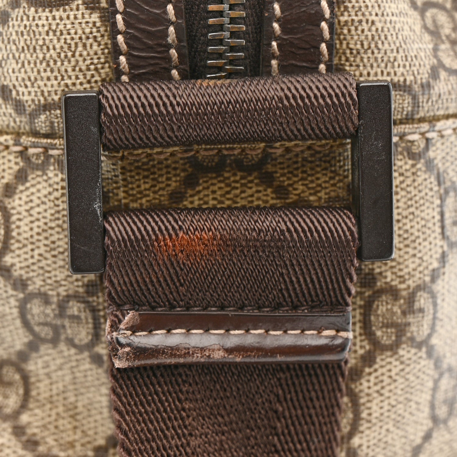 GG Plus Monogram Interlocking G Briefcase Brown