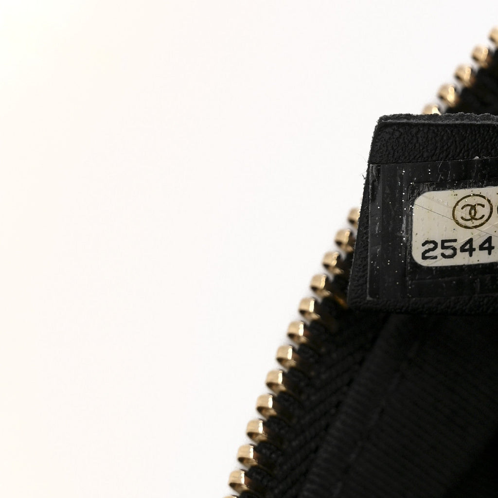 Crumpled Glazed Lambskin Quilted Waist Bag Fanny Pack Black