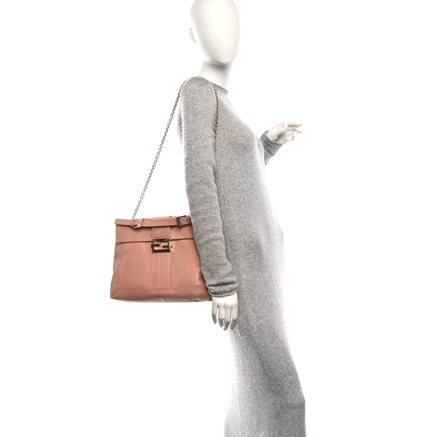 Vitello Acqua Maxi Baguette Shoulder Bag Lilla