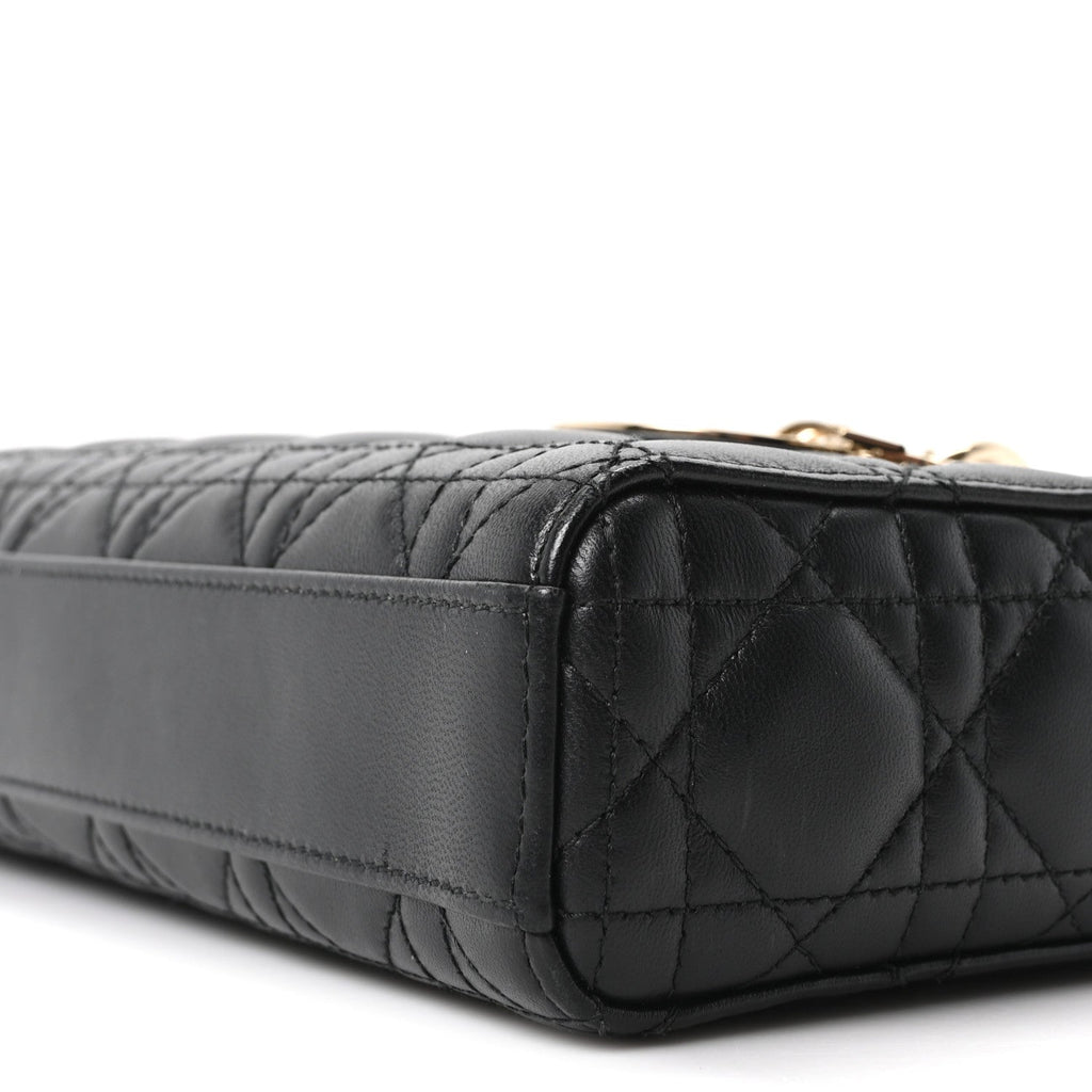 Lambskin Cannage Medium Lady D-Joy Black