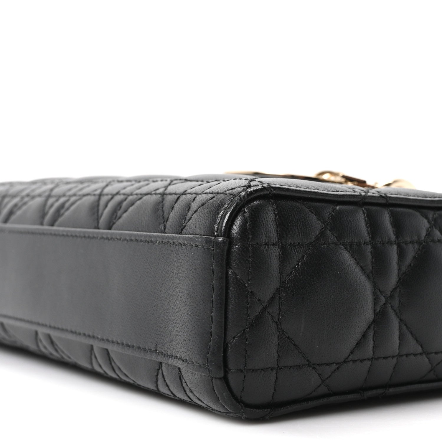 Lambskin Cannage Medium Lady D-Joy Black