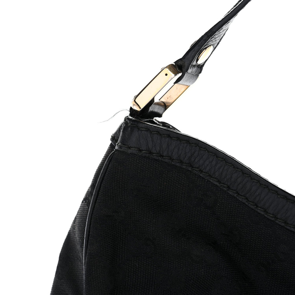 Monogram Large New Ladies Web Hobo Black