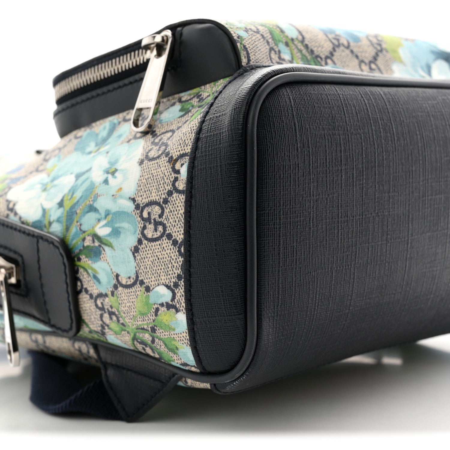 GG Supreme Monogram Blooms Small Day Backpack Blue
