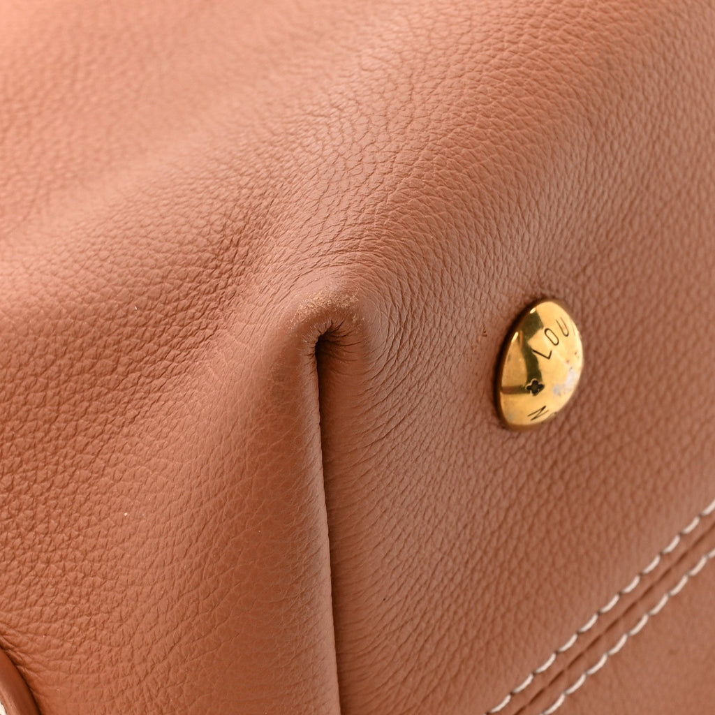 Grained Calfskin Low Key Hobo PM Cognac