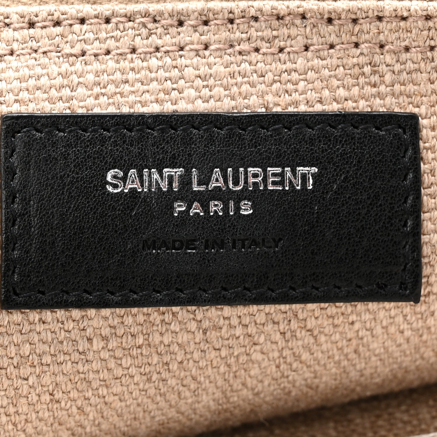 Linen Calfskin Rive Gauche Tote Greggio Natural