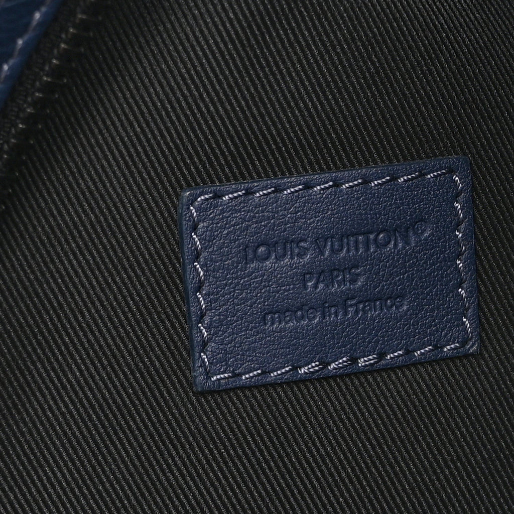Calfskin Shadow Monogram Duo Slingbag Navy