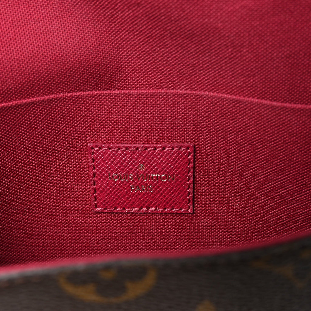 Monogram Pochette Felicie Chain Wallet Fuchsia