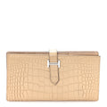 Matte Alligator Bearn Gusset Wallet Poussiere