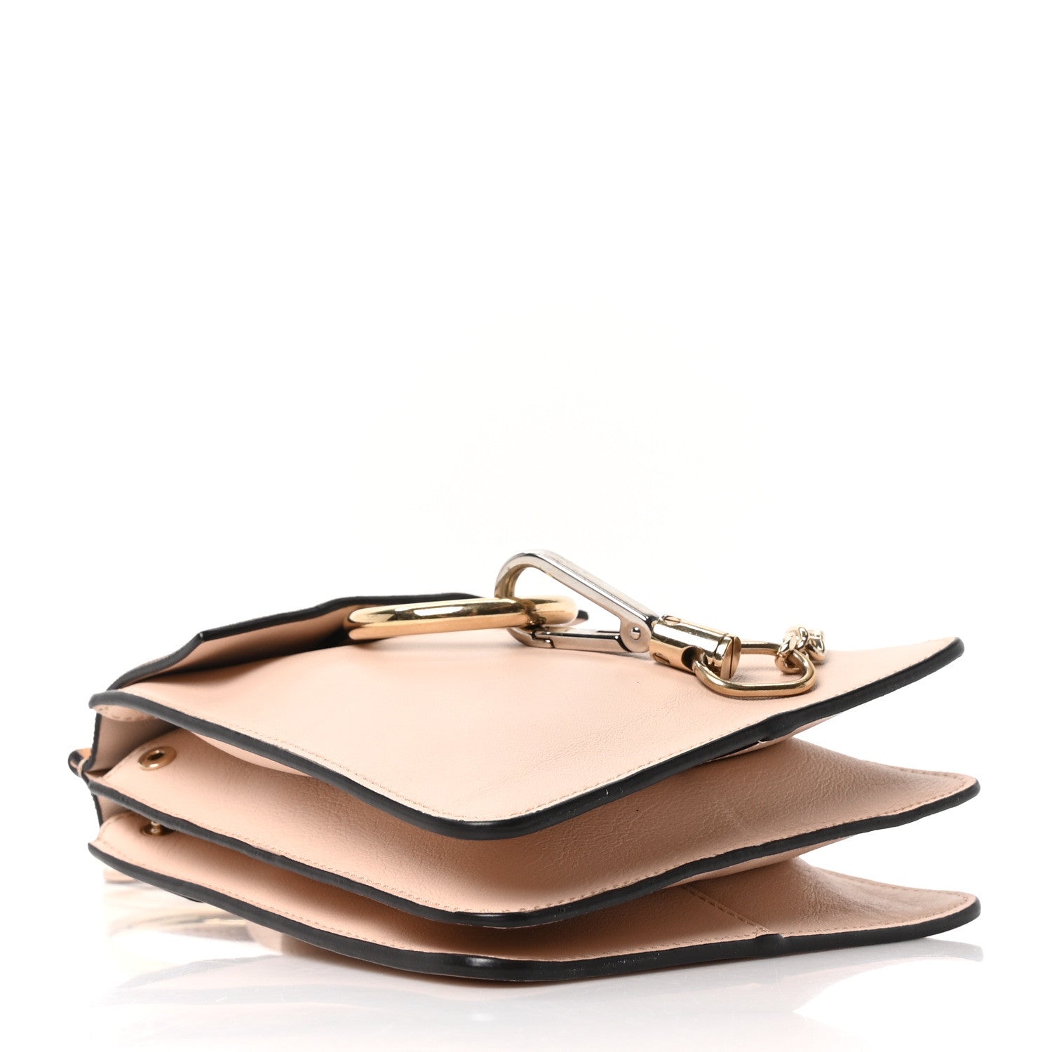 Suede Calfskin Mini Faye Bracelet Bag Cement Pink