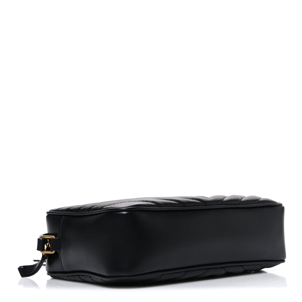 Calfskin Matelasse Monogram Lou Camera Bag Black