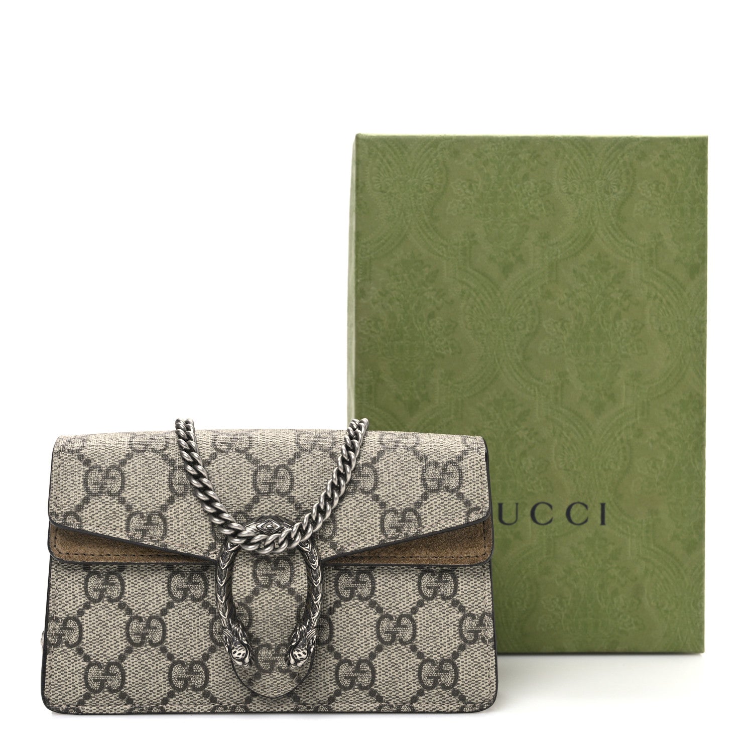 GG Supreme Monogram Super Mini Dionysus Shoulder Bag Taupe