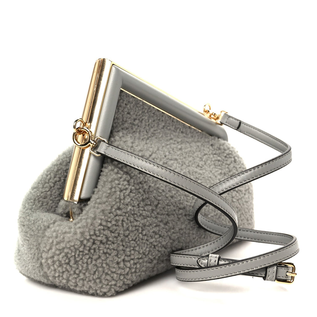 Shearling Small Fendi First Ghiaccio Oro Soft