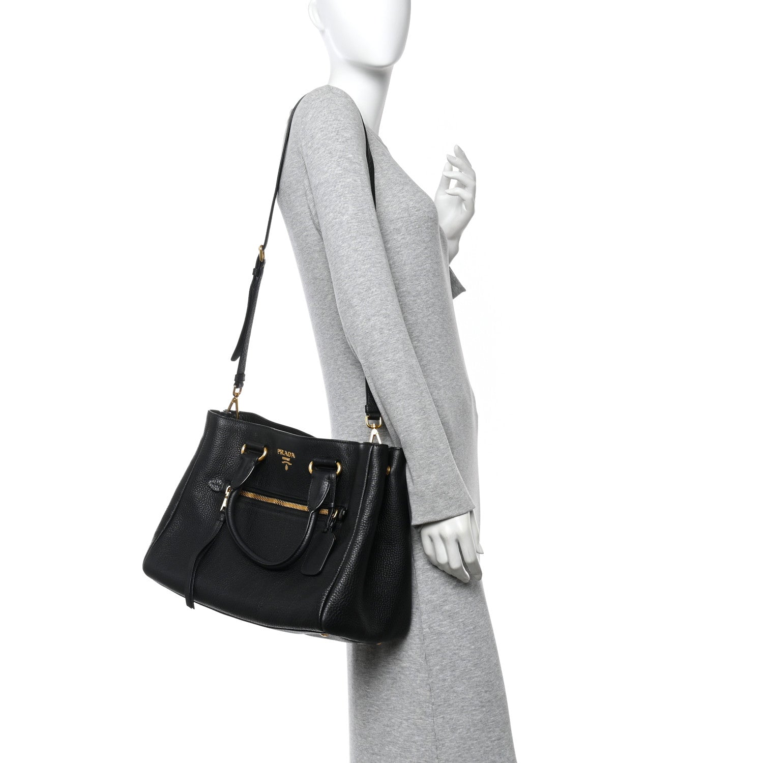 Vitello Daino Tote Black