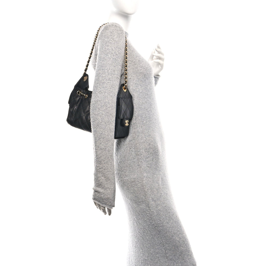 Caviar Quilted Mini Chanel 25 Handbag Black